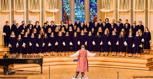 Choir performs at venue